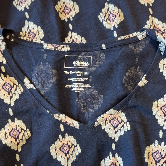 Navy Blue Long Sleeved Every Day Tee - Picture 3 of 3